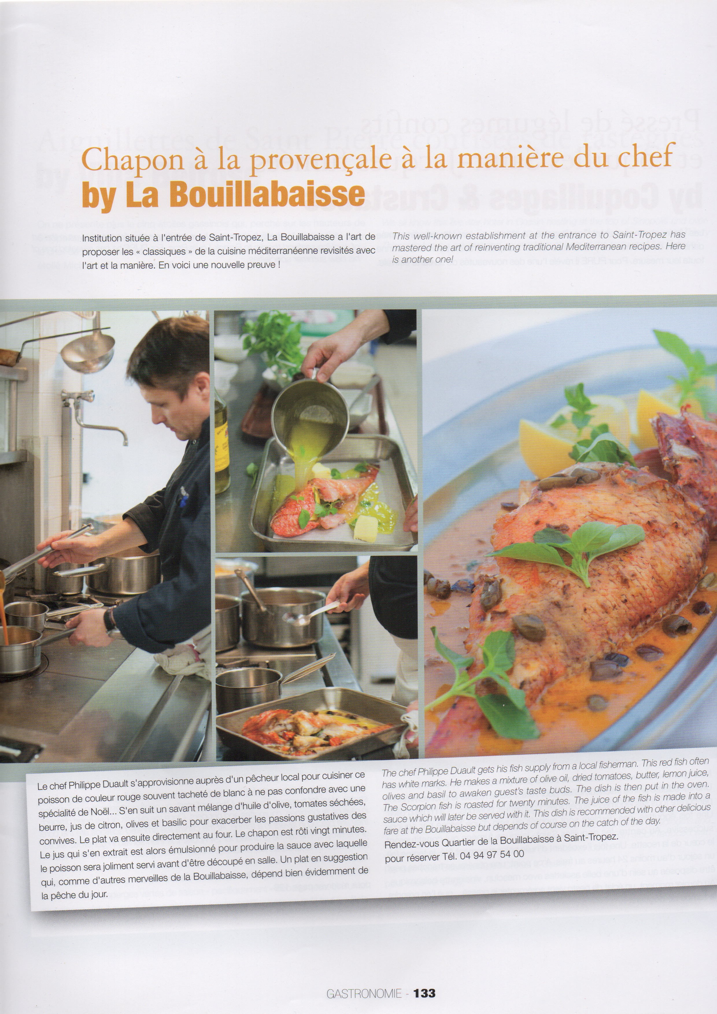 Photos culinaires de la Bouillabaisse prises par Vanessa Romano photographe culinaire Var