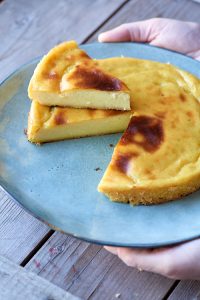 photographie culinaire d'un flan pâtissier