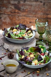 photographie culinaire de salade folle végétarienne